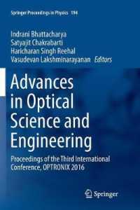 Advances in Optical Science and Engineering : Proceedings of the Third International Conference, OPTRONIX 2016 (Springer Proceedings in Physics)