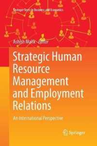 Strategic Human Resource Management and Employment Relations : An International Perspective (Springer Texts in Business and Economics)