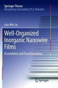 Well-Organized Inorganic Nanowire Films : Assemblies and Functionalities (Springer Theses)
