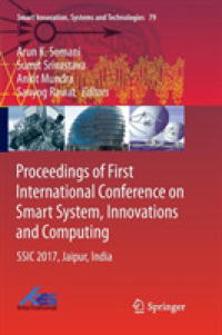 Proceedings of First International Conference on Smart System, Innovations and Computing : SSIC 2017, Jaipur, India (Smart Innovation, Systems and Technologies)