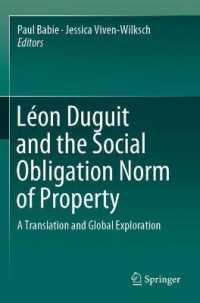 Léon Duguit and the Social Obligation Norm of Property : A Translation and Global Exploration