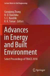Advances in Energy and Built Environment : Select Proceedings of TRACE 2018 (Lecture Notes in Civil Engineering) （2020）