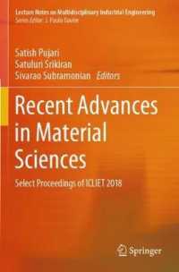 Recent Advances in Material Sciences : Select Proceedings of ICLIET 2018 (Lecture Notes on Multidisciplinary Industrial Engineering)