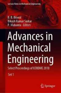 Advances in Mechanical Engineering : Select Proceedings of ICRIDME 2018 (Lecture Notes in Mechanical Engineering)