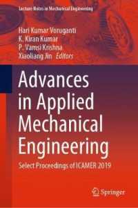 Advances in Applied Mechanical Engineering : Select Proceedings of ICAMER 2019 (Lecture Notes in Mechanical Engineering)