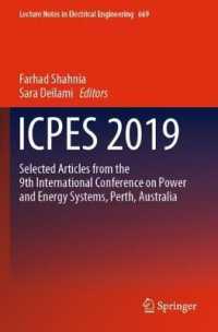 ICPES 2019 : Selected articles from the 9th International Conference on Power and Energy Systems, Perth, Australia (Lecture Notes in Electrical Engineering) （2020）