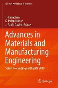 Advances in Materials and Manufacturing Engineering : Select Proceedings of ICMME 2019 (Springer Proceedings in Materials)