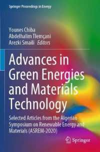 Advances in Green Energies and Materials Technology : Selected Articles from the Algerian Symposium on Renewable Energy and Materials (ASREM-2020) (Springer Proceedings in Energy) （2021）