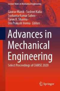 Advances in Mechanical Engineering : Select Proceedings of CAMSE 2020 (Lecture Notes in Mechanical Engineering)
