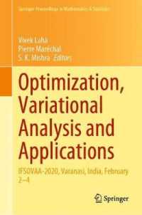 Optimization, Variational Analysis and Applications : IFSOVAA-2020, Varanasi, India, February 2-4 (Springer Proceedings in Mathematics & Statistics)