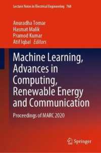 Machine Learning, Advances in Computing, Renewable Energy and Communication : Proceedings of MARC 2020 (Lecture Notes in Electrical Engineering)