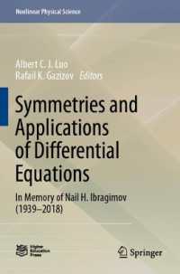 Symmetries and Applications of Differential Equations : In Memory of Nail H. Ibragimov (1939-2018) (Nonlinear Physical Science)