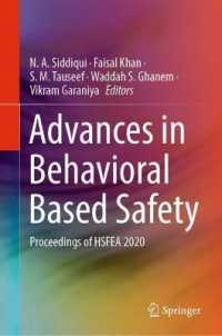 Advances in Behavioral Based Safety : Proceedings of HSFEA 2020