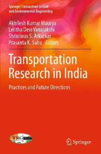 Transportation Research in India : Practices and Future Directions (Springer Transactions in Civil and Environmental Engineering)