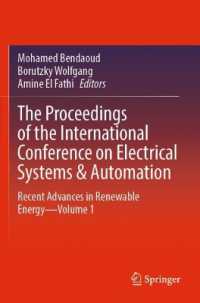 The Proceedings of the International Conference on Electrical Systems & Automation : Recent Advances in Renewable Energy—Volume 1