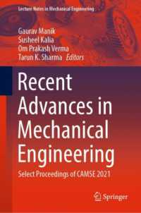 Recent Advances in Mechanical Engineering : Select Proceedings of CAMSE 2021 (Lecture Notes in Mechanical Engineering)