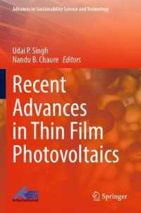 Recent Advances in Thin Film Photovoltaics (Advances in Sustainability Science and Technology)