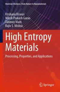 High Entropy Materials : Processing, Properties, and Applications (Materials Horizons: from Nature to Nanomaterials)