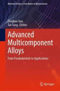 Advanced multicomponent alloys : From fundamentals to applications (Materials Horizons: from Nature to Nanomaterials)
