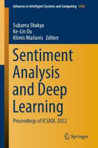 Sentiment Analysis and Deep Learning : Proceedings of ICSADL 2022 (Advances in Intelligent Systems and Computing)