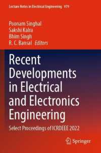Recent Developments in Electrical and Electronics Engineering : Select Proceedings of ICRDEEE 2022 (Lecture Notes in Electrical Engineering)