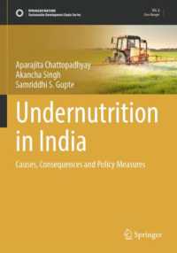 Undernutrition in India : Causes, Consequences and Policy Measures (Sustainable Development Goals Series)