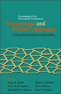Semigroups and Formal Languages - Proceedings of the International Conference