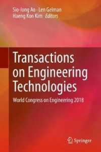 Transactions on Engineering Technologies : World Congress on Engineering 2018