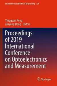Proceedings of 2019 International Conference on Optoelectronics and Measurement (Lecture Notes in Electrical Engineering)