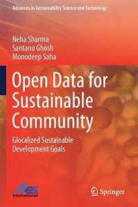 Open Data for Sustainable Community : Glocalized Sustainable Development Goals (Advances in Sustainability Science and Technology)