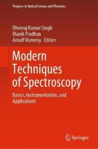 Modern Techniques of Spectroscopy : Basics, Instrumentation, and Applications (Progress in Optical Science and Photonics)