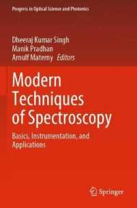 Modern Techniques of Spectroscopy : Basics, Instrumentation, and Applications (Progress in Optical Science and Photonics)
