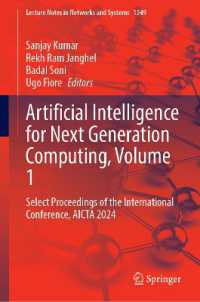 Artificial Intelligence for Next Generation Computing, Volume 1 : Select Proceedings of the International Conference, AICTA 2024 (Lecture Notes in Networks and Systems)