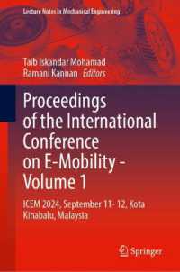 Proceedings of the International Conference on E-Mobility - Volume 1 : ICEM 2024, September 11- 12, Kota Kinabalu, Malaysia (Lecture Notes in Mechanical Engineering)