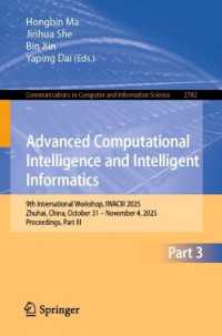 Advanced Computational Intelligence and Intelligent Informatics : 9th International Workshop, IWACIII 2025, Zhuhai, China, October 31 - November 4, 2025, Proceedings, Part III (Communications in Computer and Information Science)