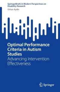 Optimal Performance Criteria in Autism Studies : Advancing Intervention Effectiveness (Springerbriefs in Modern Perspectives on Disability Research)