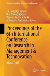 Proceedings of the 6th International Conference on Research in Management & Technovation : ICRMAT-2025 (Springer Proceedings in Business and Economics)