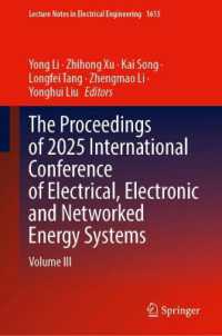 The Proceedings of 2025 International Conference of Electrical, Electronic and Networked Energy Systems : Volume III (Lecture Notes in Electrical Engineering)