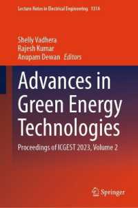 Advances in Green Energy Technologies : Proceedings of ICGEST 2023, Volume 2 (Lecture Notes in Electrical Engineering)
