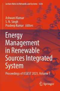 Energy Management in Renewable Sources Integrated System : Proceedings of ICGEST 2023, Volume 1 (Lecture Notes in Networks and Systems)