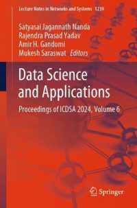 Data Science and Applications : Proceedings of ICDSA 2024, Volume 6 (Lecture Notes in Networks and Systems)