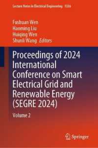 Proceedings of 2024 International Conference on Smart Electrical Grid and Renewable Energy (SEGRE 2024) : Volume 2 (Lecture Notes in Electrical Engineering)