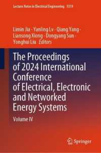 The Proceedings of 2024 International Conference of Electrical, Electronic and Networked Energy Systems : Volume IV (Lecture Notes in Electrical Engineering)