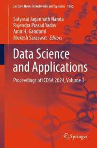 Data Science and Applications : Proceedings of ICDSA 2024, Volume 3 (Lecture Notes in Networks and Systems)