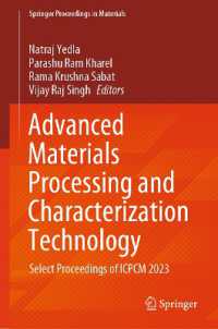 Advanced Materials Processing and Characterization Technology : Select Proceedings of ICPCM 2023 (Springer Proceedings in Materials)