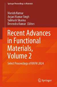 Recent Advances in Functional Materials, Volume 2 : Select Proceedings of RAFM 2024 (Springer Proceedings in Materials)