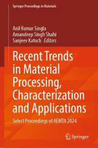 Recent Trends in Material Processing, Characterization and Applications : Select Proceedings of AEMTA 2024 (Springer Proceedings in Materials)