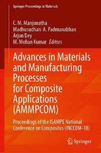 Advances in Materials and Manufacturing Processes for Composite Applications (AMMPCOM) : Proceedings of the ISAMPE National Conference on Composites (INCCOM-18) (Springer Proceedings in Materials)