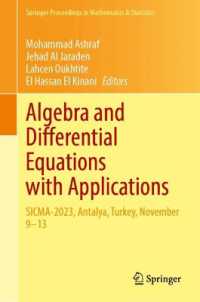 Algebra and Differential Equations with Applications : SICMA-2023, Antalya, Turkey, November 9-13 (Springer Proceedings in Mathematics & Statistics)