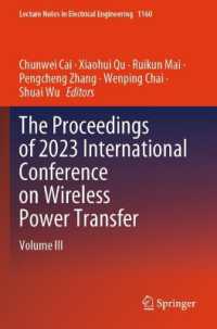 The Proceedings of 2023 International Conference on Wireless Power Transfer (ICWPT2023) : Volume III (Lecture Notes in Electrical Engineering)